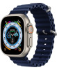 Ремешок для Apple Watch 42/44/45/49mm Ocean Band Темно-Синий (с текстурой кожи)
