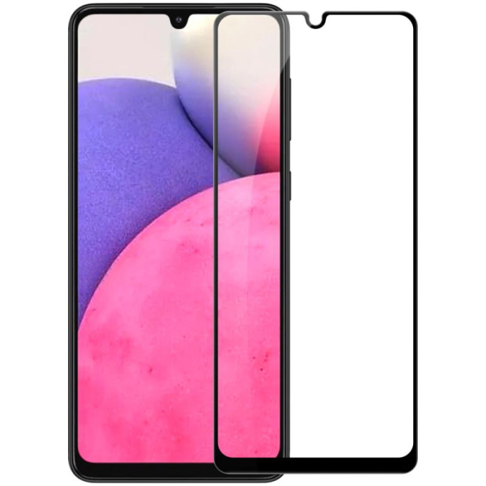 Защитное стекло для Samsung Galaxy A33 Thin Frame Full Glue с рамкой 0,33 мм 2,5D 9H Черное | Фото 2 из 2