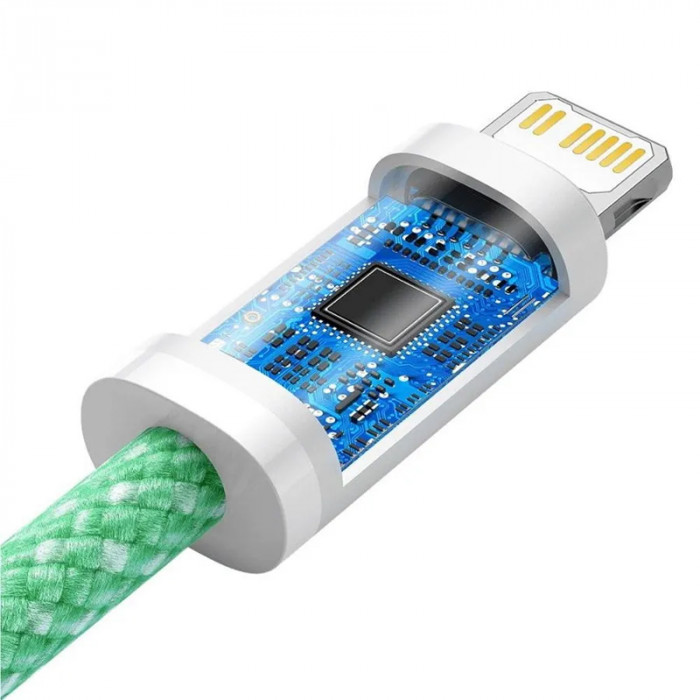 Кабель Baseus Dynamic Series Fast Charging Data Cable Type-C to Lightning 20W 1m Зеленый | Фото 3 из 4