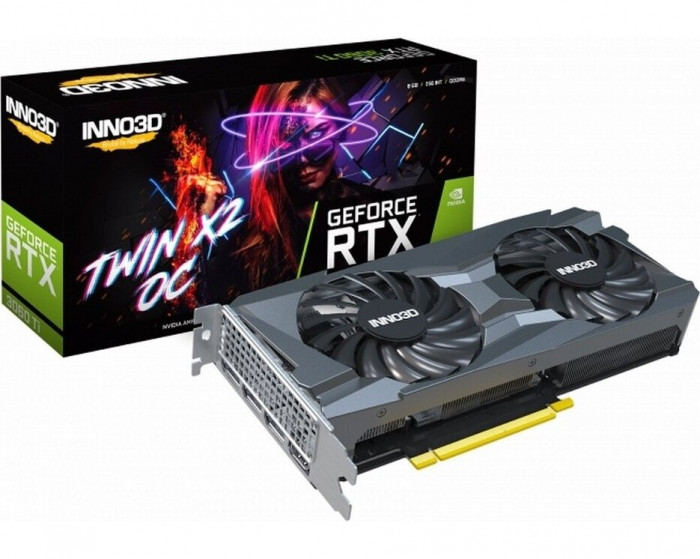 Видеокарта INNO3D GeForce RTX 3060 Ti TWIN X2 OC LHR 8Gb (N306T2-08D6X-119032DH), Retail