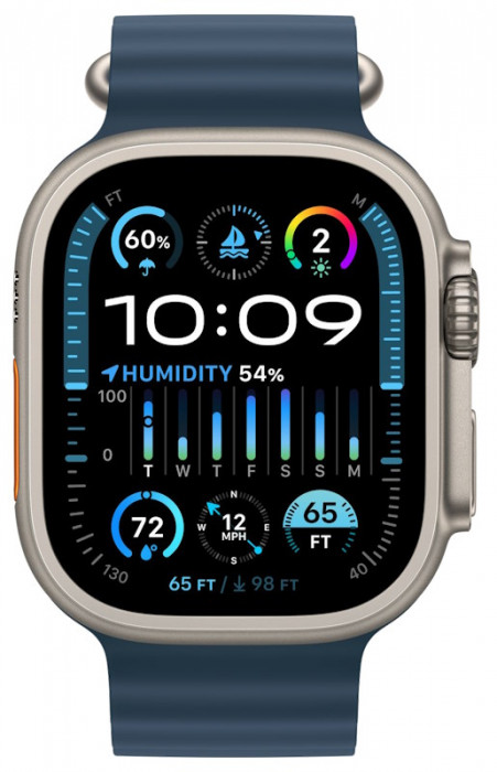 Умные часы Apple Watch Ultra 2 49mm GPS + Cellular Titanium Case with Blue Ocean Band | Фото 2 из 3