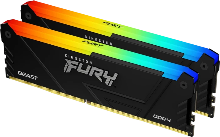Оперативная память 32Gb DDR4 3200MHz Kingston Fury Beast RGB (KF432C16BB12AK2/32WP) (2x16Gb KIT)