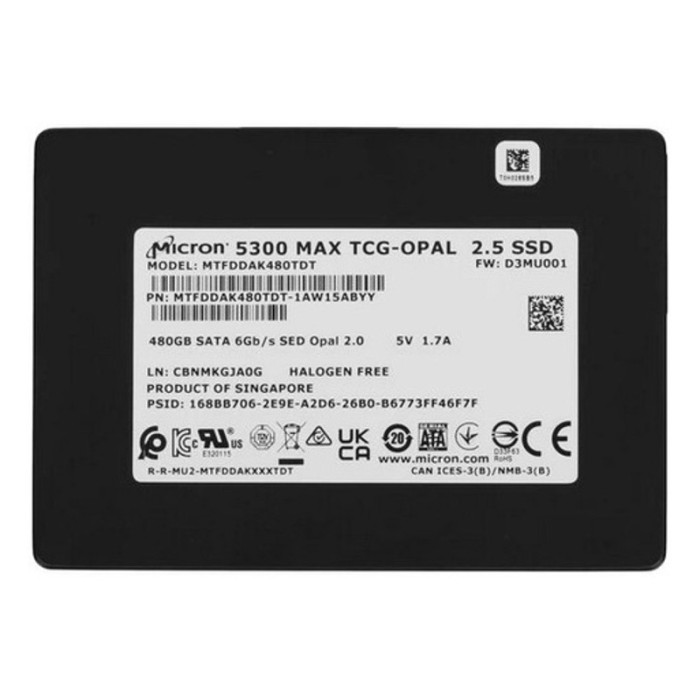 Накопитель SSD 480Gb Micron 5300 Max (MTFDDAK480TDT) | Фото 1 из 1