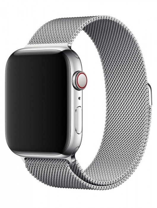 Ремешок Gurdini Milanese Loop для Apple Watch 38/40mm Серебро (Silver)